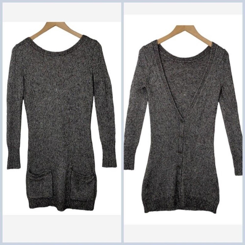 Inhabit Longline Alpaca Blend Backless Cardigan Sweater Dress Womens Size XS/P